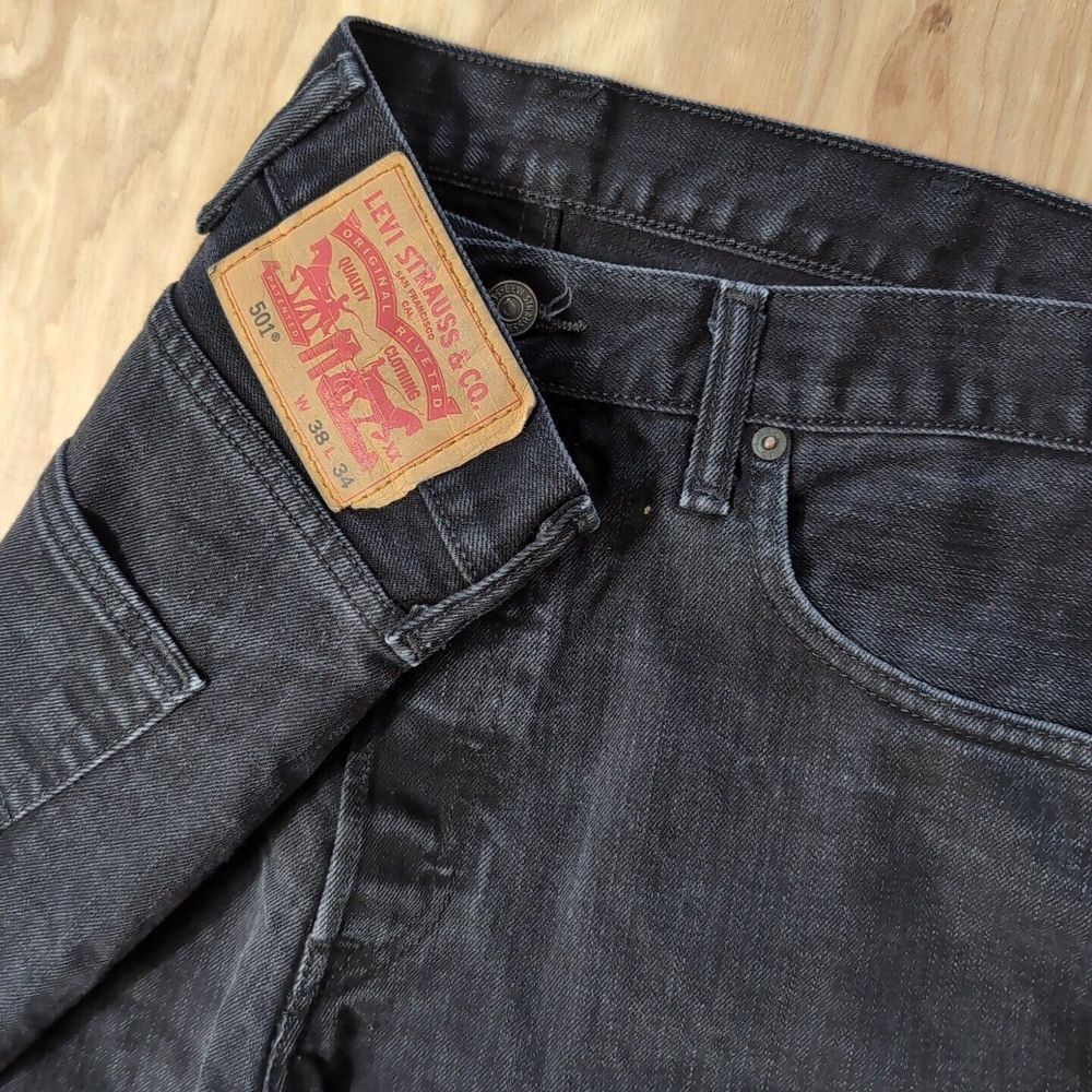 NEW Levi's 501 Jeans 38x34 Black Mens Levi's
